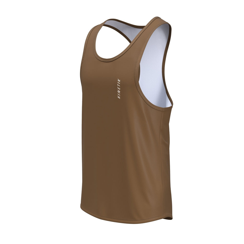 MAVRIK SL MEN PECAN BROWN - Maillots trail-running - 1 - kinetik-adrenalink