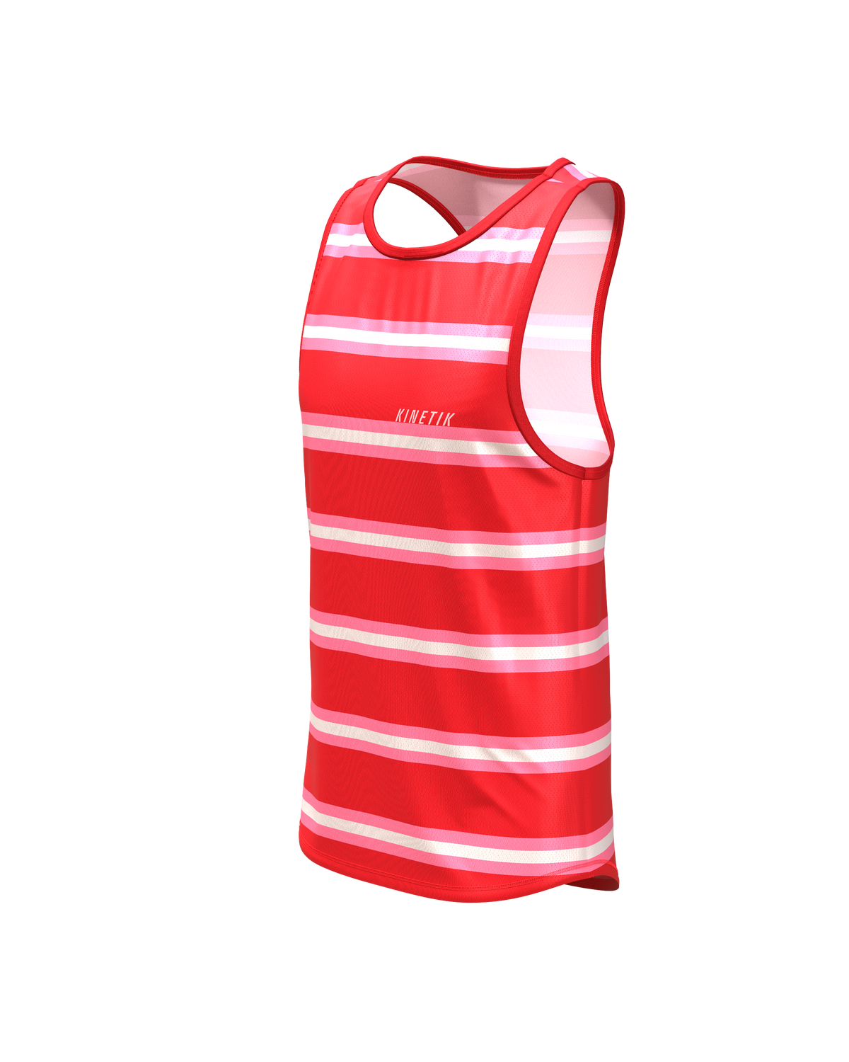 MAVRIK SL WOMEN RED CREAM STRIPE - Maillots trail-running - 1 - kinetik-adrenalink