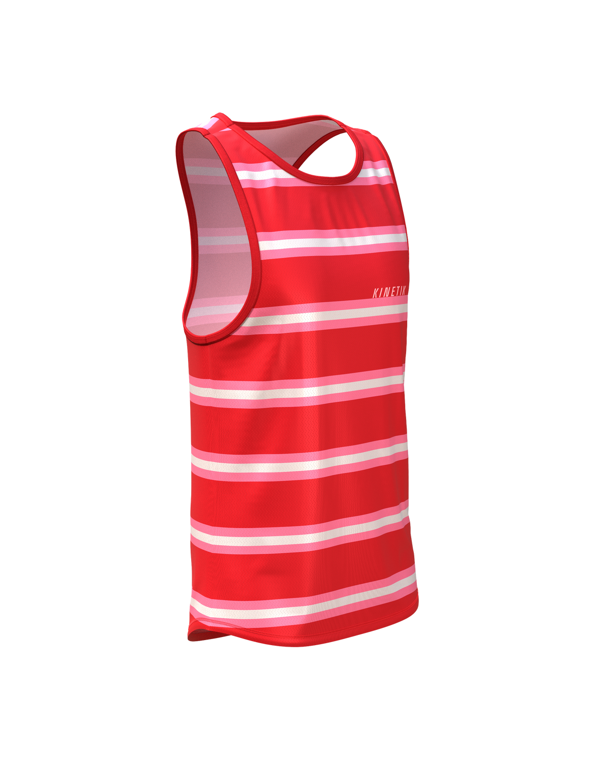 MAVRIK SL WOMEN RED CREAM STRIPE - Maillots trail-running - 6 - kinetik-adrenalink