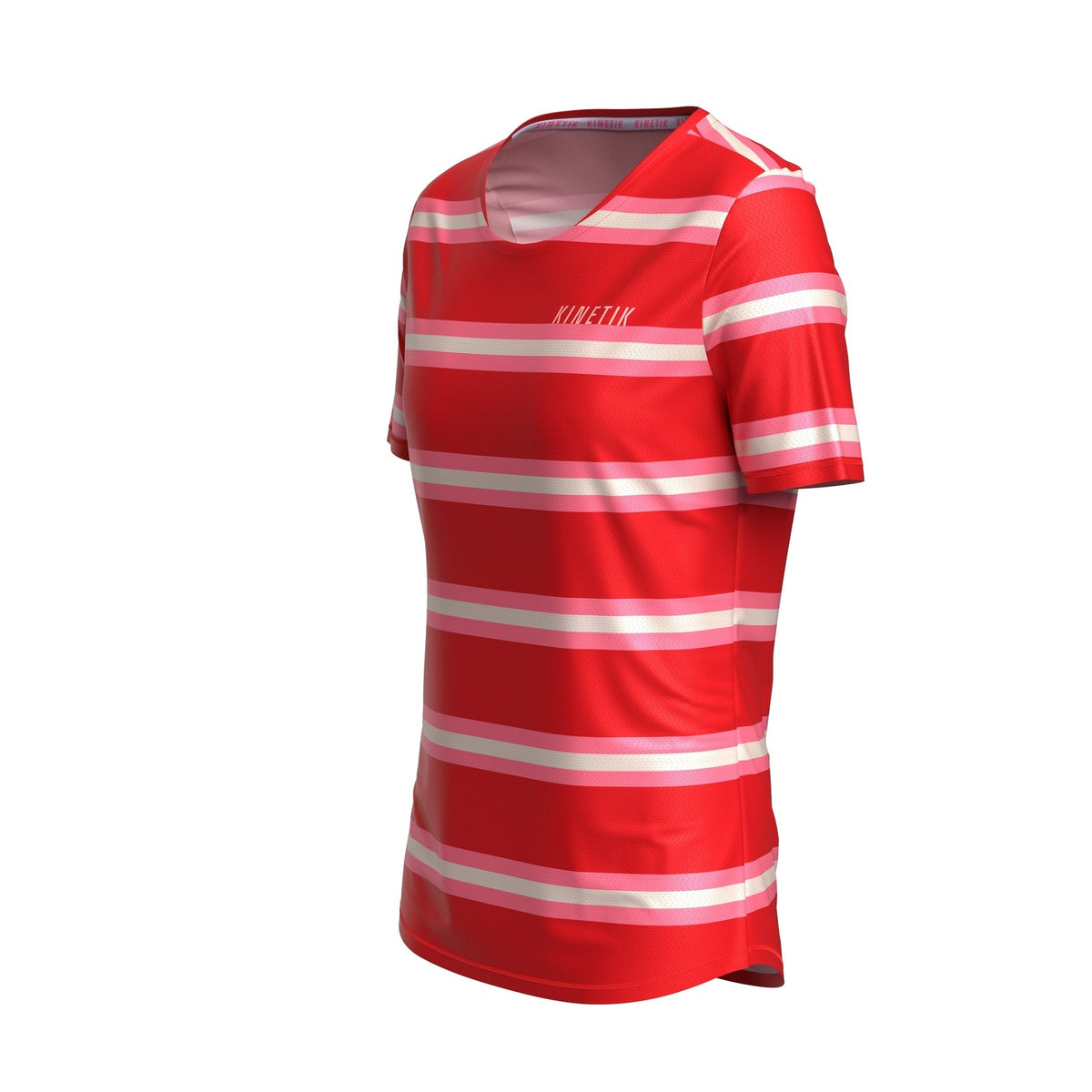 MAVRIK WOMEN RED CREAM STRIPE - Maillots trail-running - 1 - kinetik-adrenalink