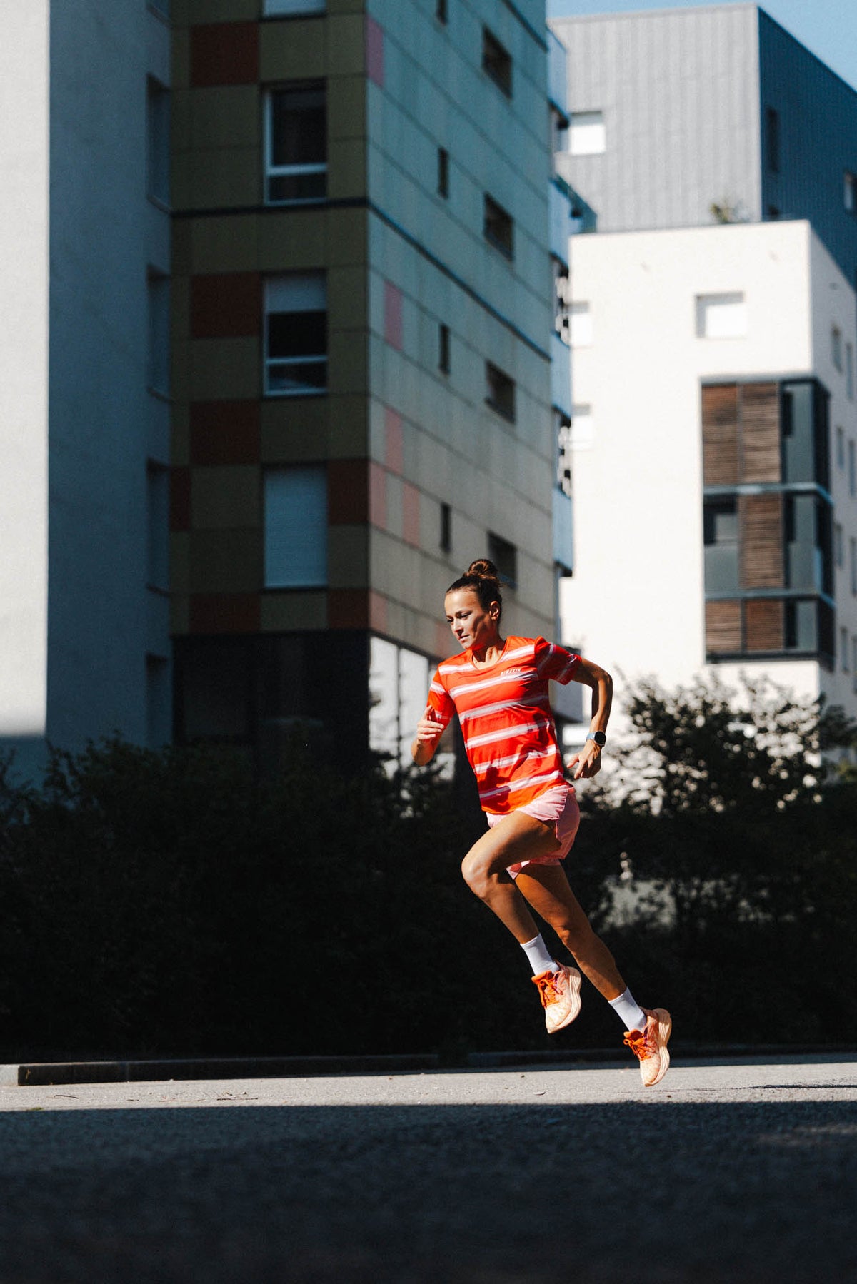 MAVRIK WOMEN RED CREAM STRIPE - Maillots trail-running - 6 - kinetik-adrenalink
