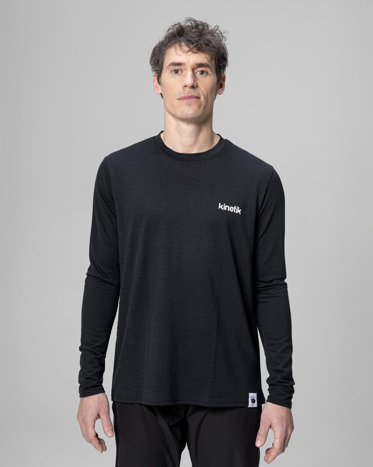 MERINOWOOL MEN BASLAYER BLACK - Maillots trail-running - 2 - kinetik-adrenalink