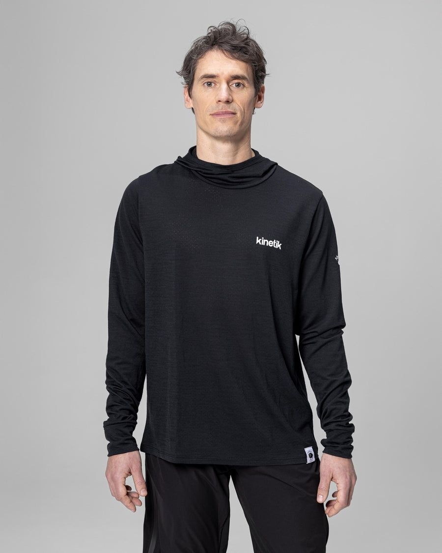 MERINOWOOL MEN BASLAYER HOODY - Maillots trail-running - 2 - kinetik-adrenalink
