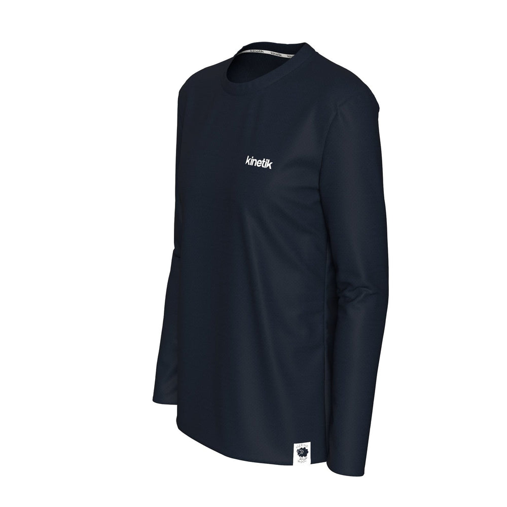 MERINOWOOL WOMEN BASLAYER BLACK - Maillots trail-running - 1 - kinetik-adrenalink