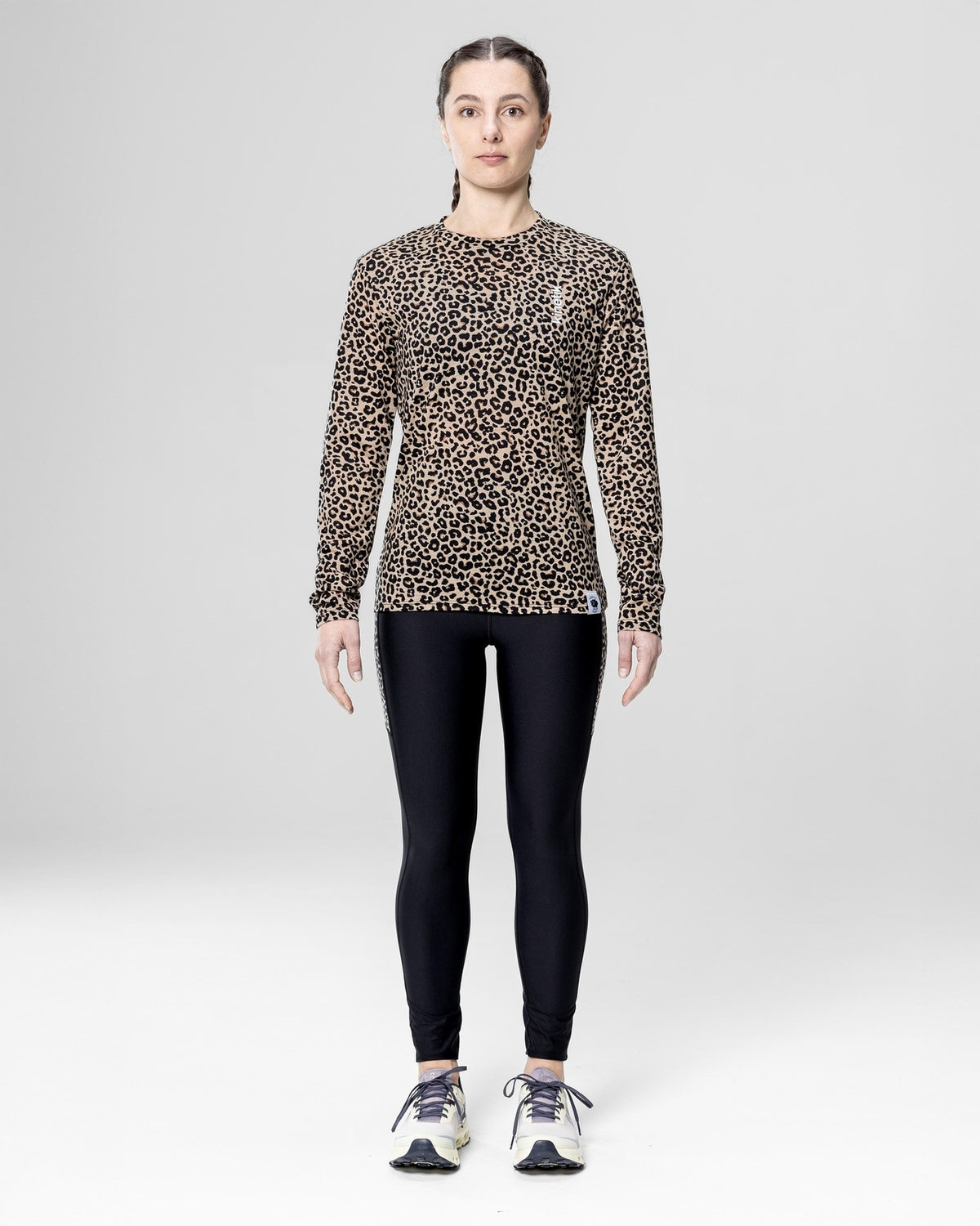 MERINOWOOL WOMEN BASLAYER LEOPARD - Maillots trail-running - 2 - kinetik-adrenalink