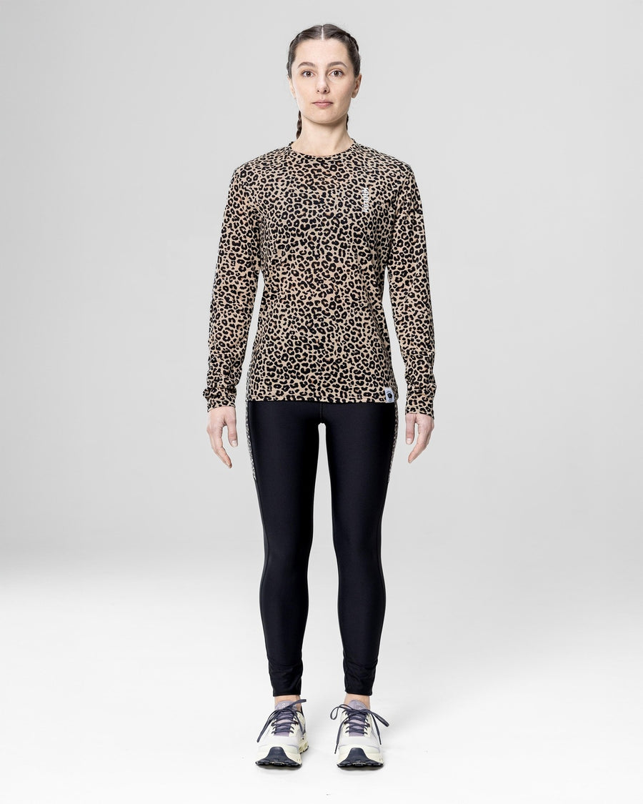 MERINOWOOL WOMEN BASLAYER LEOPARD - Maillots trail-running - 2 - kinetik-adrenalink