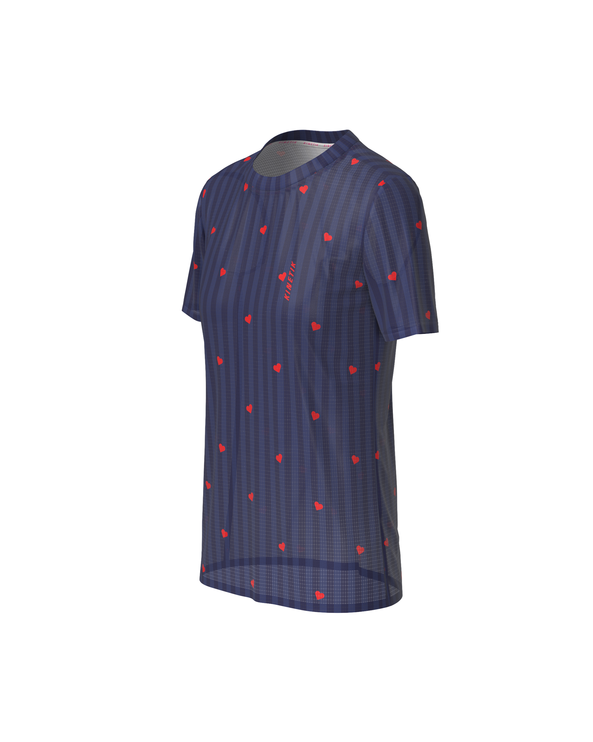 PRECOMMANDE - FALKON WOMEN LOVE STRIPE NAVY - Maillots trail-running - 1 - kinetik-adrenalink