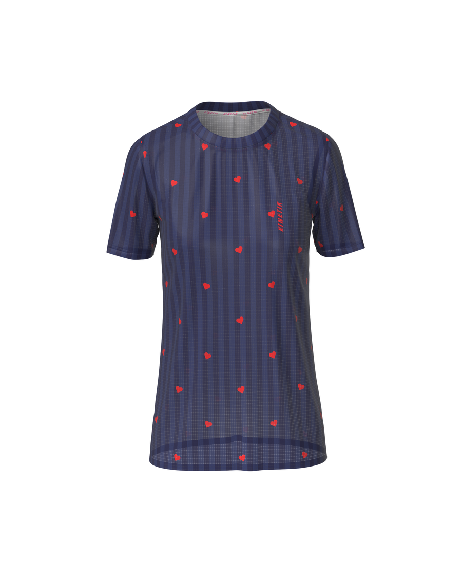 PRECOMMANDE - FALKON WOMEN LOVE STRIPE NAVY - Maillots trail-running - 3 - kinetik-adrenalink