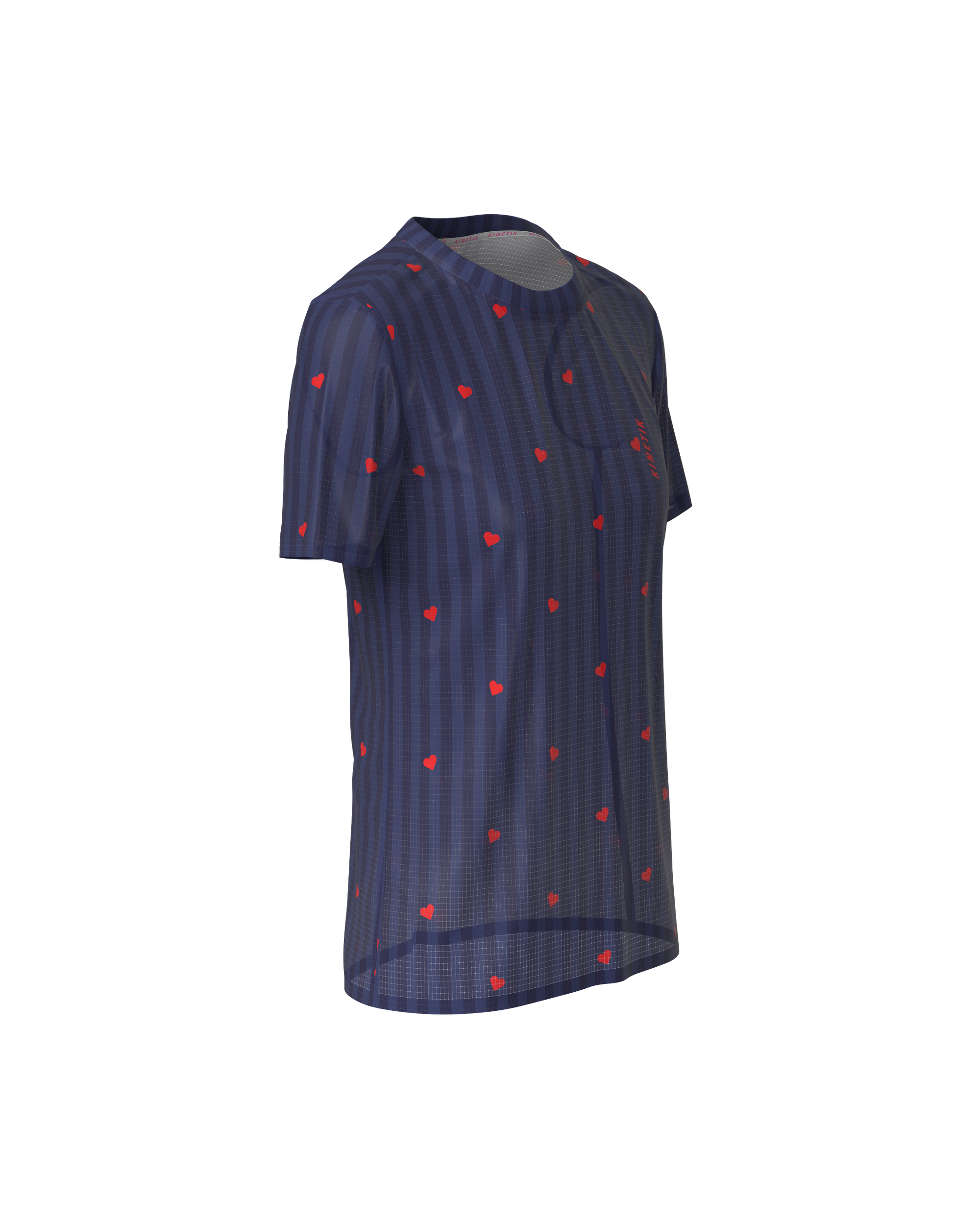 PRECOMMANDE - FALKON WOMEN LOVE STRIPE NAVY - Maillots trail-running - 4 - kinetik-adrenalink