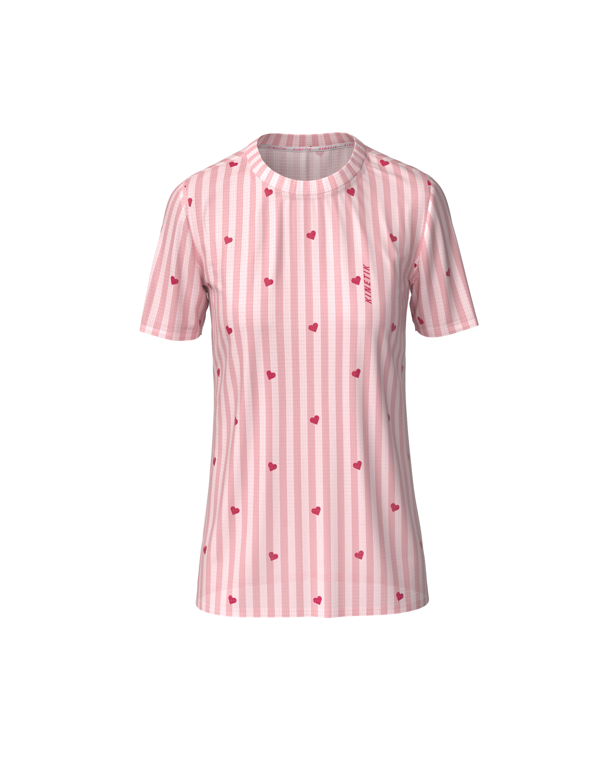 PRECOMMANDE - FALKON WOMEN LOVE STRIPE PINK - Maillots trail-running - 3 - kinetik-adrenalink