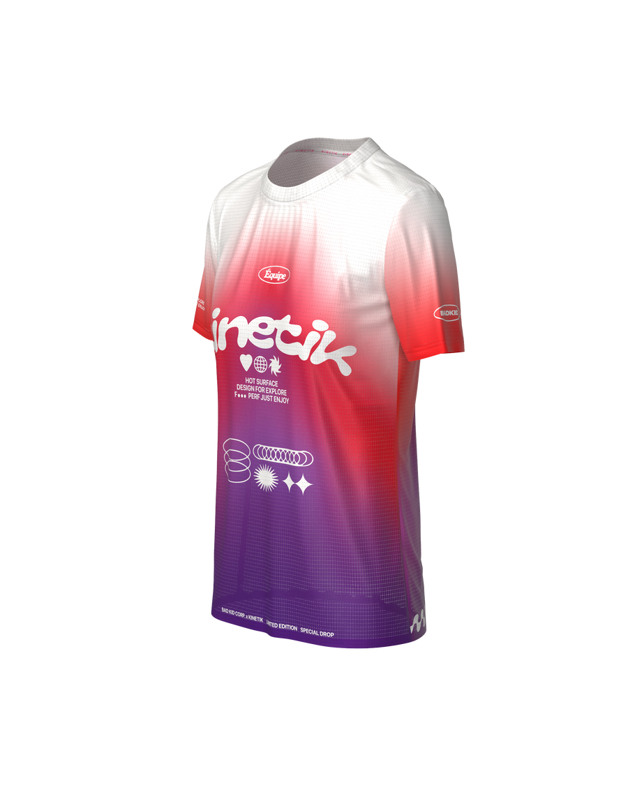PRECOMMANDE - FALKON WOMEN RED SCALE - Maillots trail-running - 1 - kinetik-adrenalink