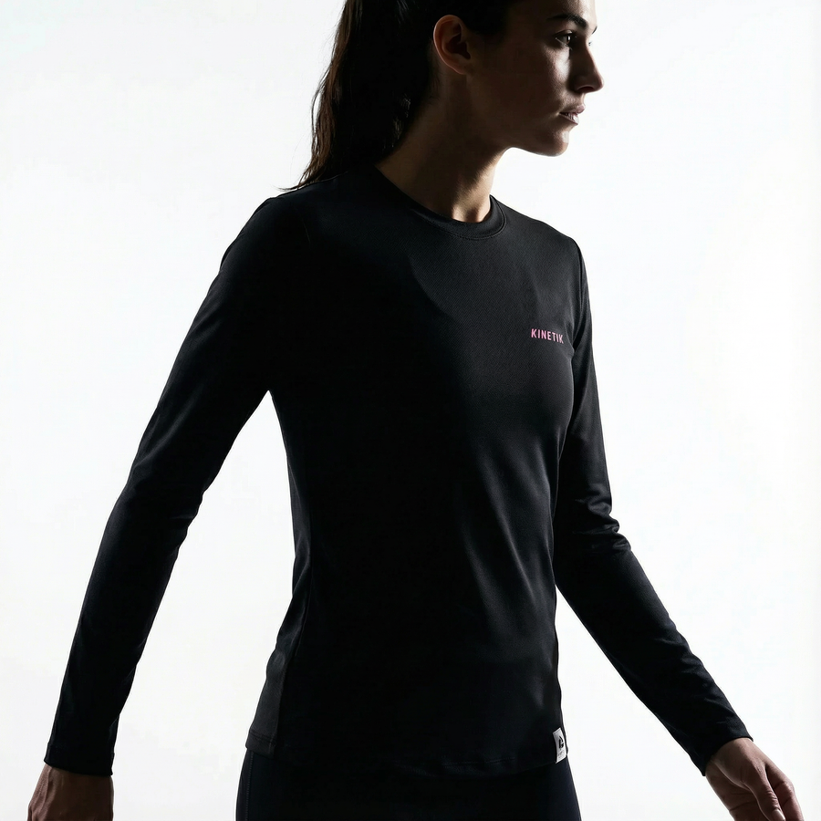 VEKTRA LS WOMEN BLACK - Maillots trail-running - 2 - kinetik-adrenalink