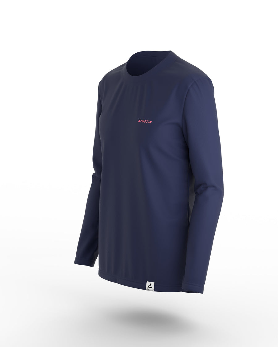 VEKTRA LS WOMEN NAVY - Maillots trail-running - 1 - kinetik-adrenalink