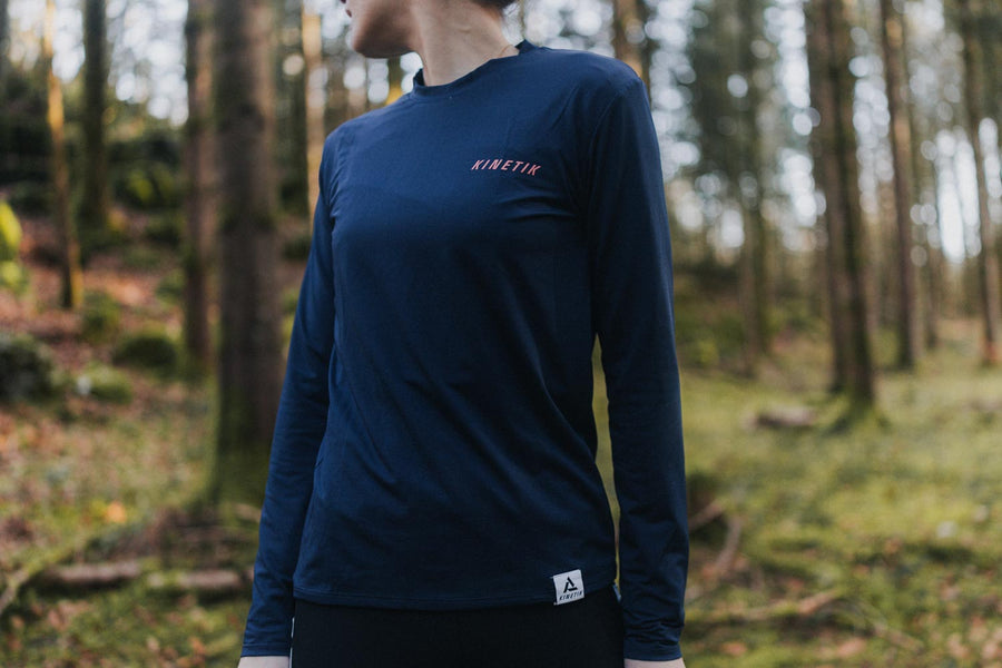 VEKTRA LS WOMEN NAVY - Maillots trail-running - 2 - kinetik-adrenalink
