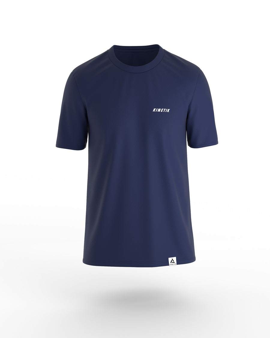 VEKTRA Men's Navy Short-Sleeved Trail Running Shirt - kinetik-adrenalink