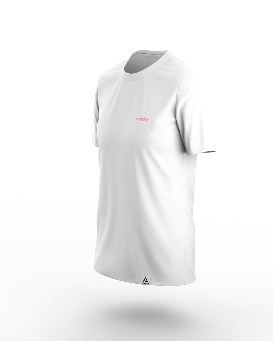 VEKTRA Women White - - Women's short-sleeved trail running jersey - kinetik-adrenalink