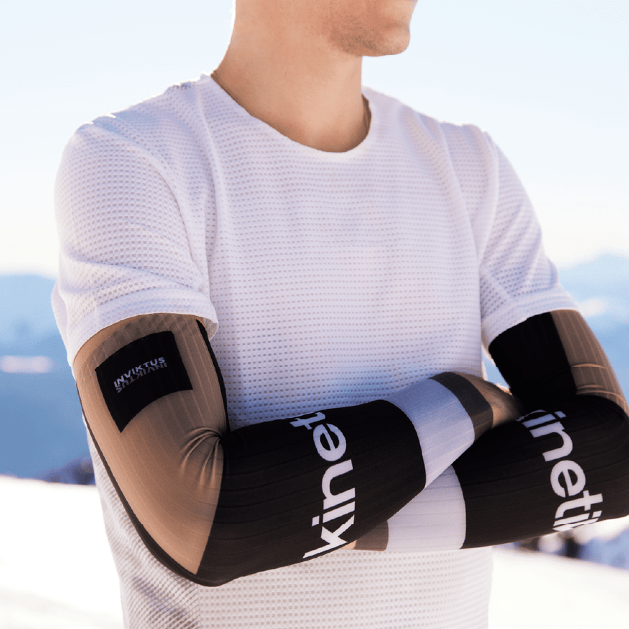ARMWARMERS INVIKTUS GOLD - Manchettes trail-running - 2 - kinetik-adrenalink