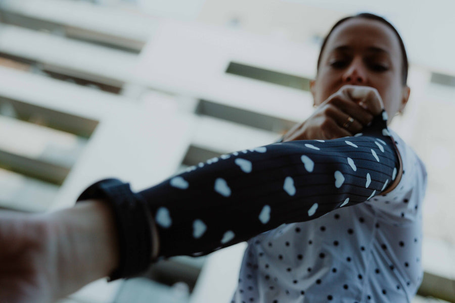 ARMWARMER HEARTRUNNEUSE BLACK