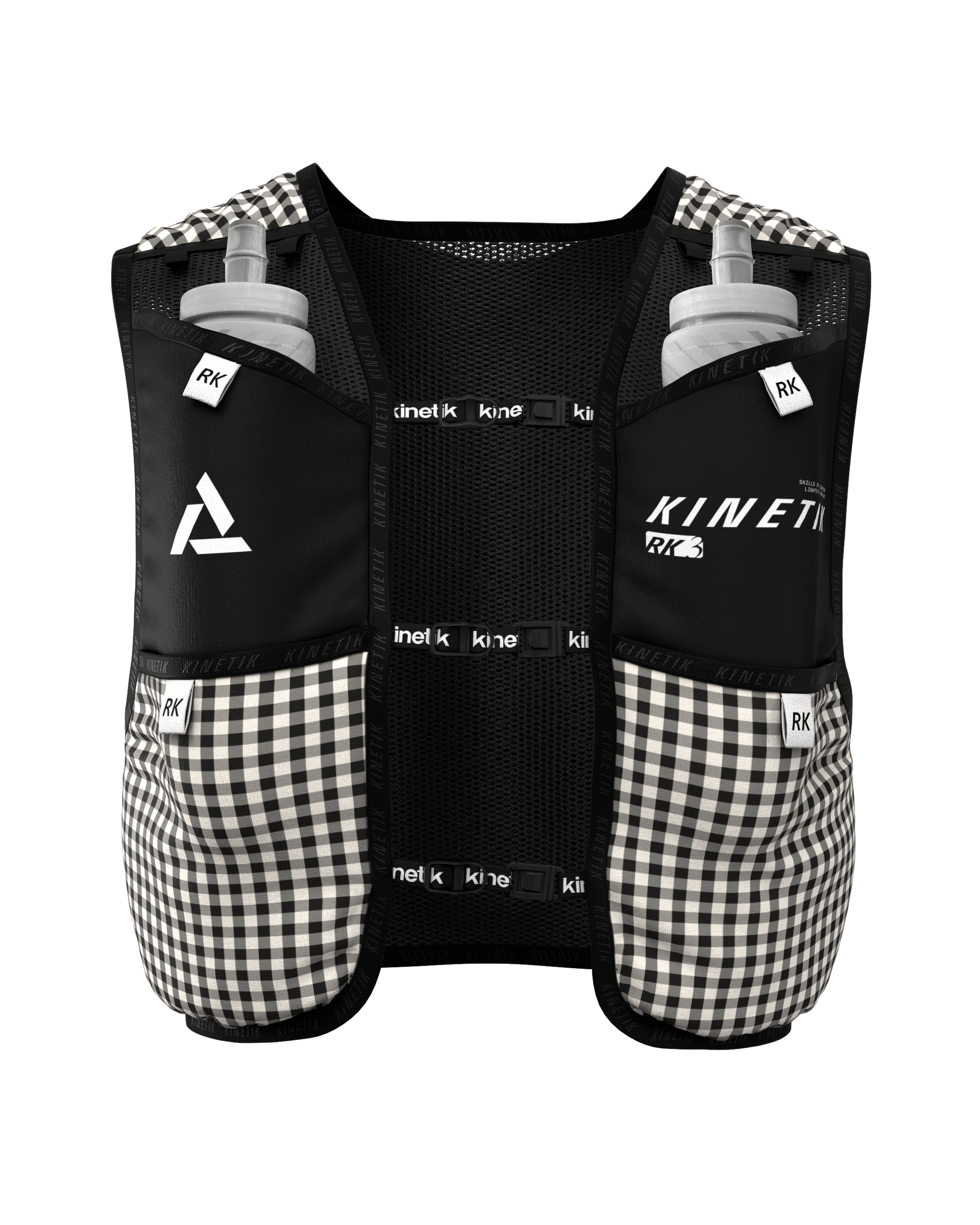 SAC RK3 VICHY VELOURS BLACK - Sacs Hydratation - sac d'hydratation trail-running homme femme - kinetik-adrenalink
