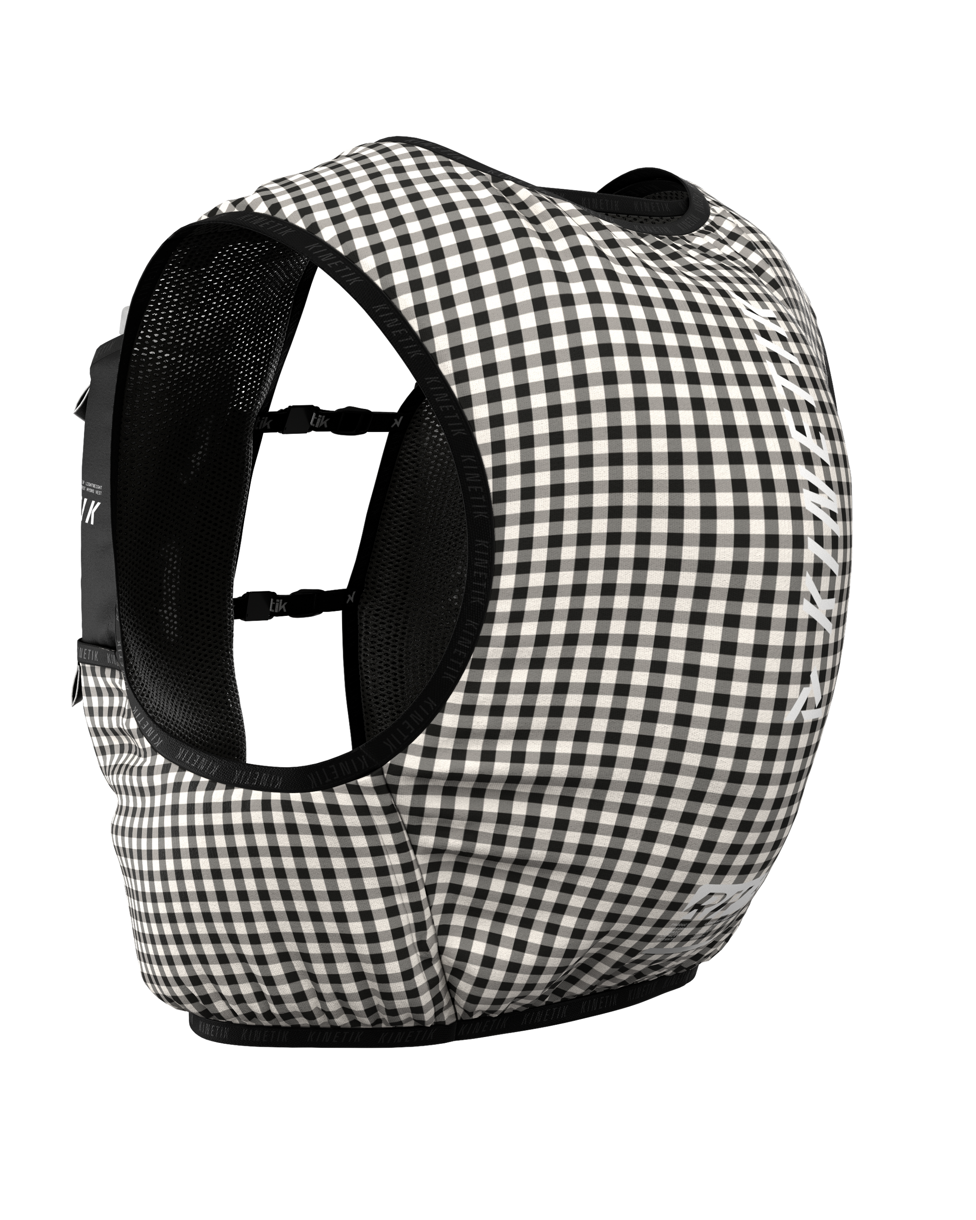 SAC RK3 VICHY VELOURS BLACK - Sacs Hydratation - sac d'hydratation trail-running homme femme - kinetik-adrenalink