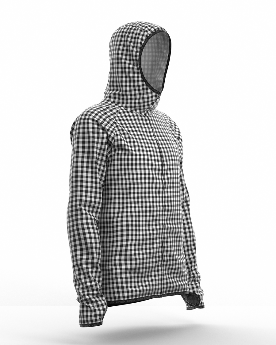 JACKET WOMEN SPEKTRAIL VICHY VELOURS BLACK