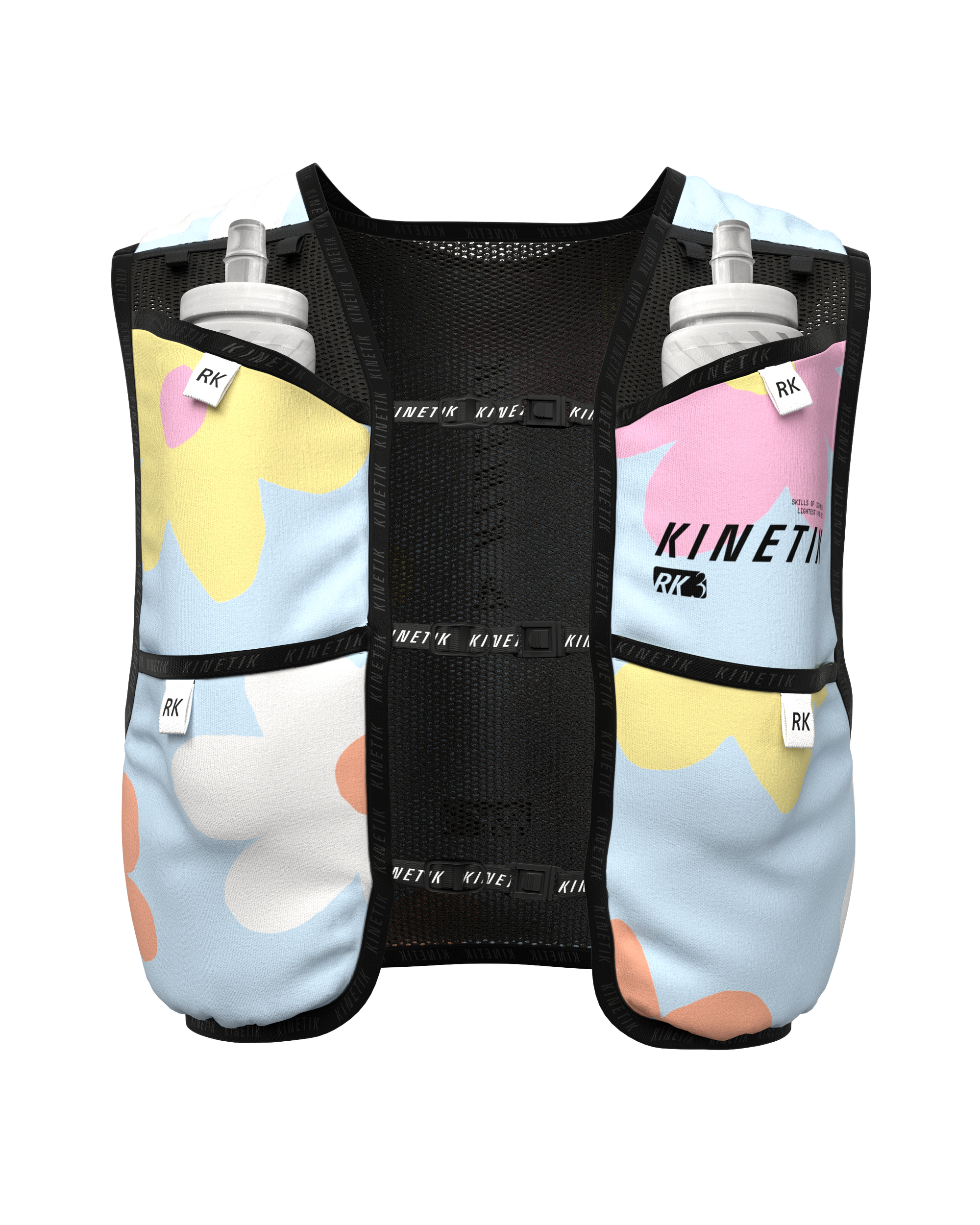MOCHILA « RK3 » FLORE POWDER BLUE - Mochilas de hidratación para trail running - 1 - kinetik-adrenalink
