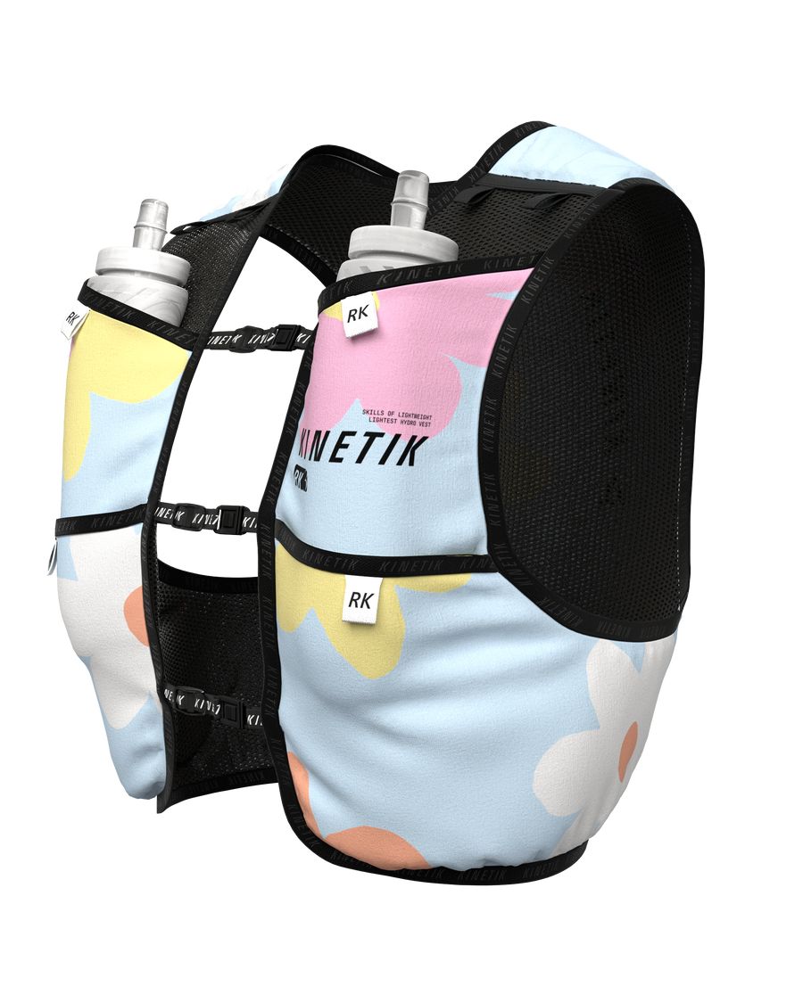MOCHILA « RK3 » FLORE POWDER BLUE - Mochilas de hidratación para trail running - 2 - kinetik-adrenalink