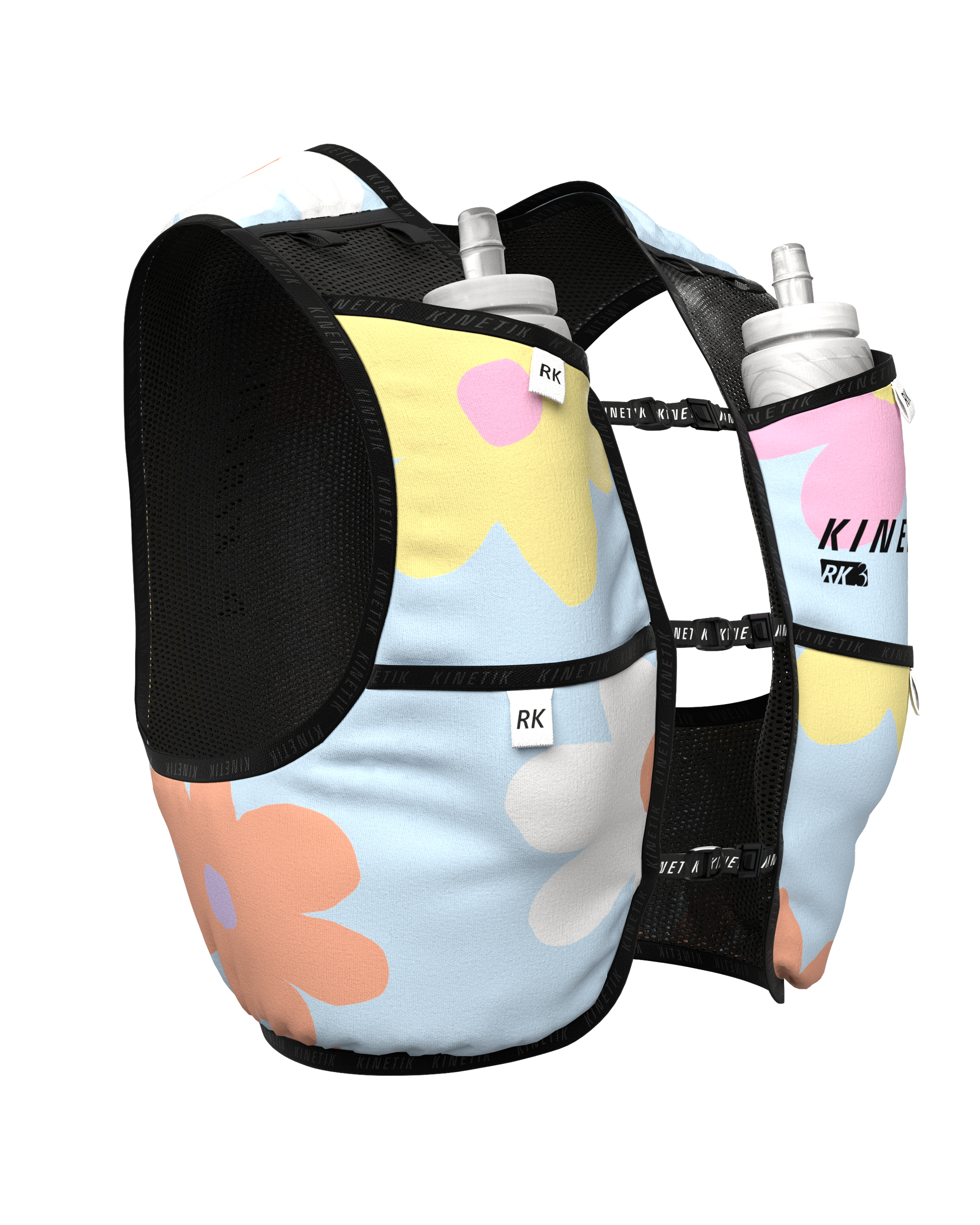 MOCHILA « RK3 » FLORE AZUL POLVO - Mochilas de hidratación para trail running - 8 - kinetik-adrenalink