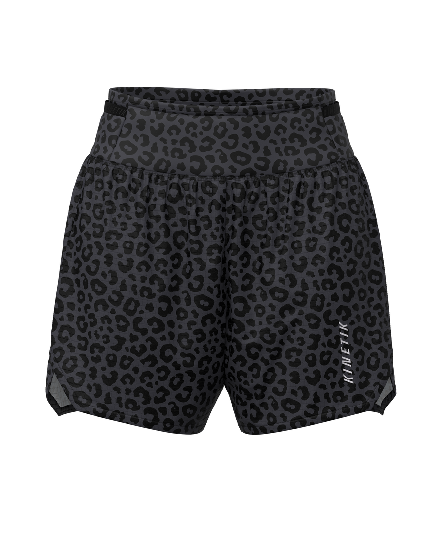 AEROK 5 LEOPARD BLACK COFFEE - Shorts trail-running - 3 - kinetik-adrenalink