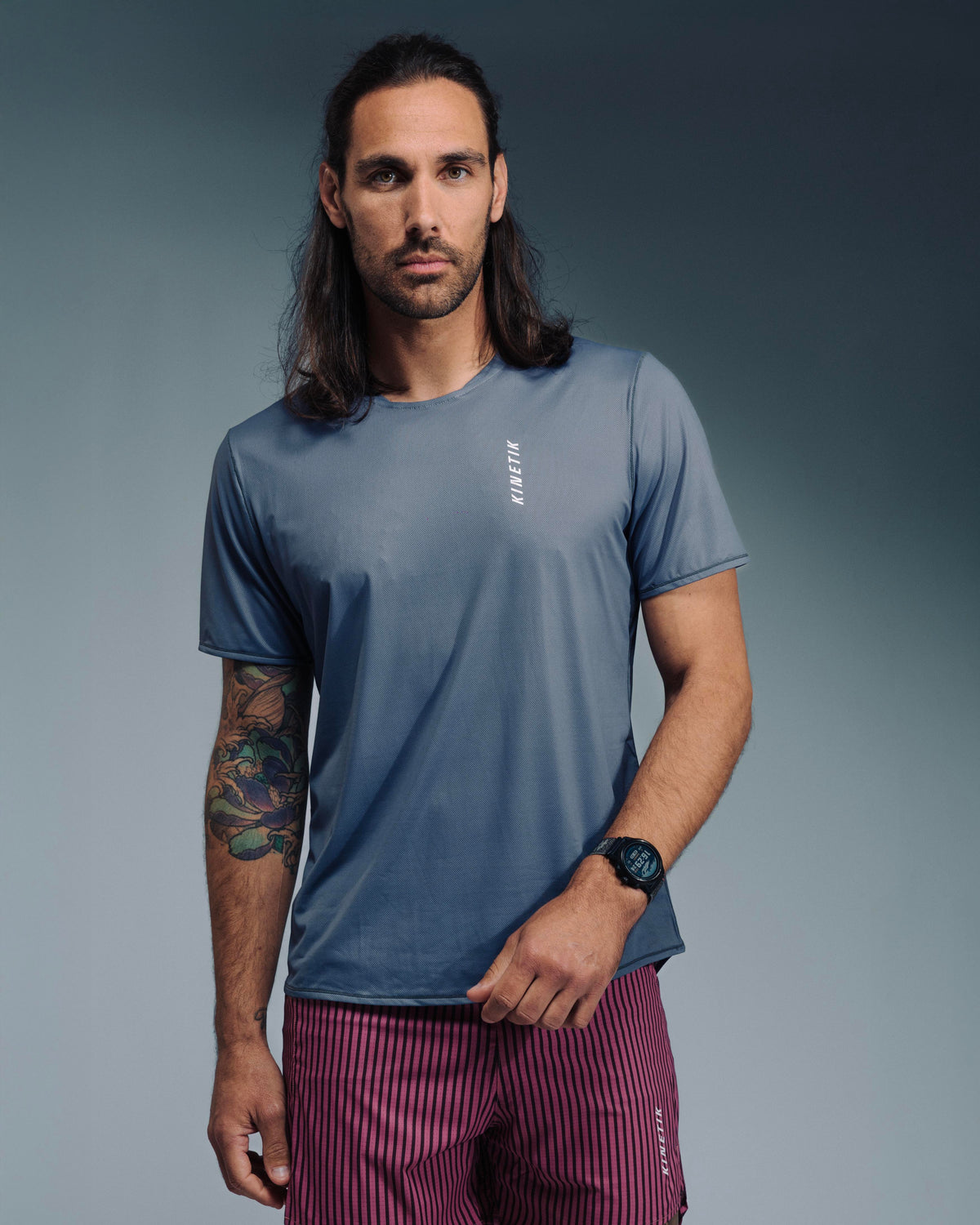 AEROK 6 MEN COLOR STRIPE GRENAT - Shorts trail-running - 5 - kinetik-adrenalink