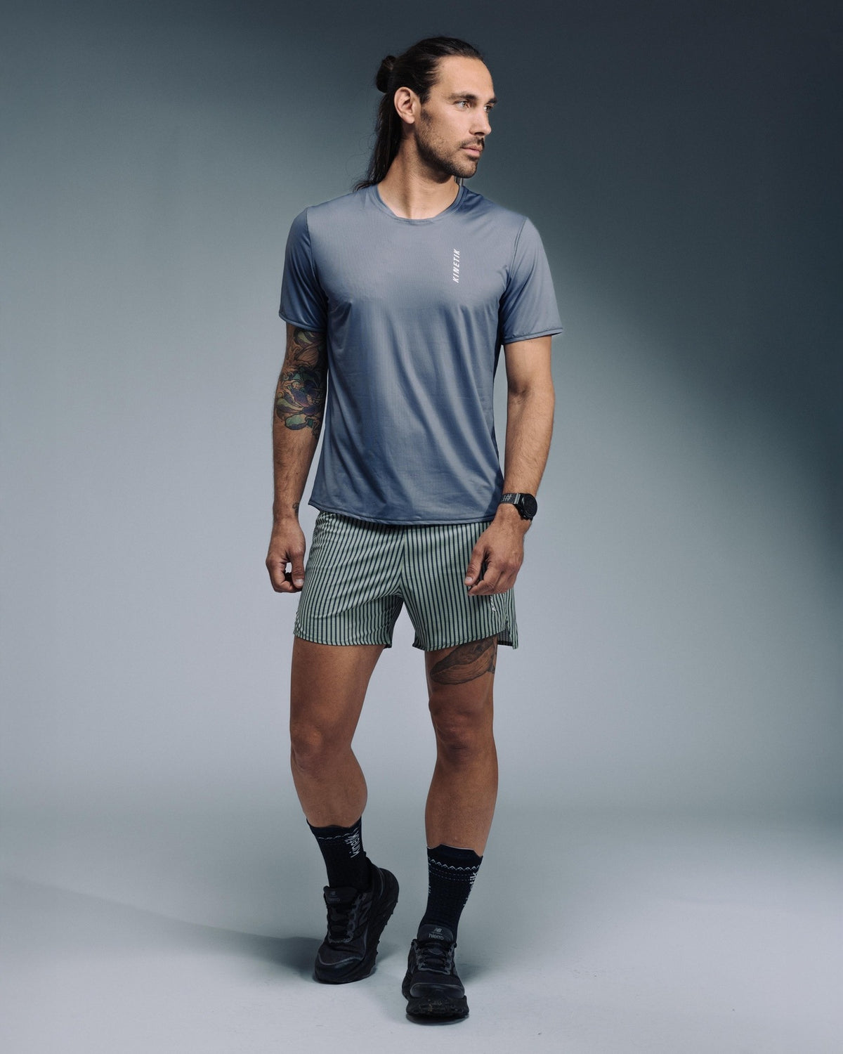 AEROK 6 MEN COLOR STRIPE OLIVINE - Shorts trail-running - 3 - kinetik-adrenalink