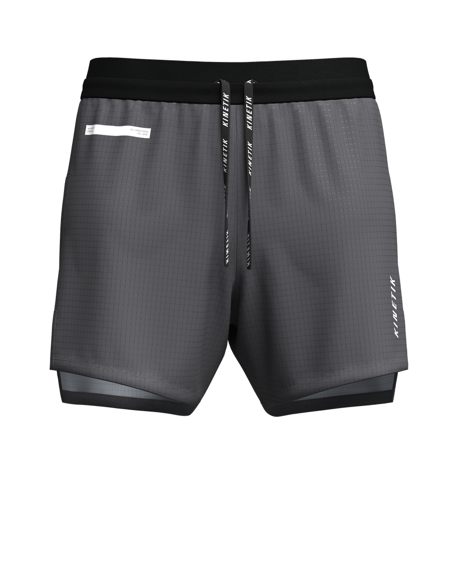 AEROK MEN SAA GREY - Pantalones cortos de trail running - 3 - kinetik