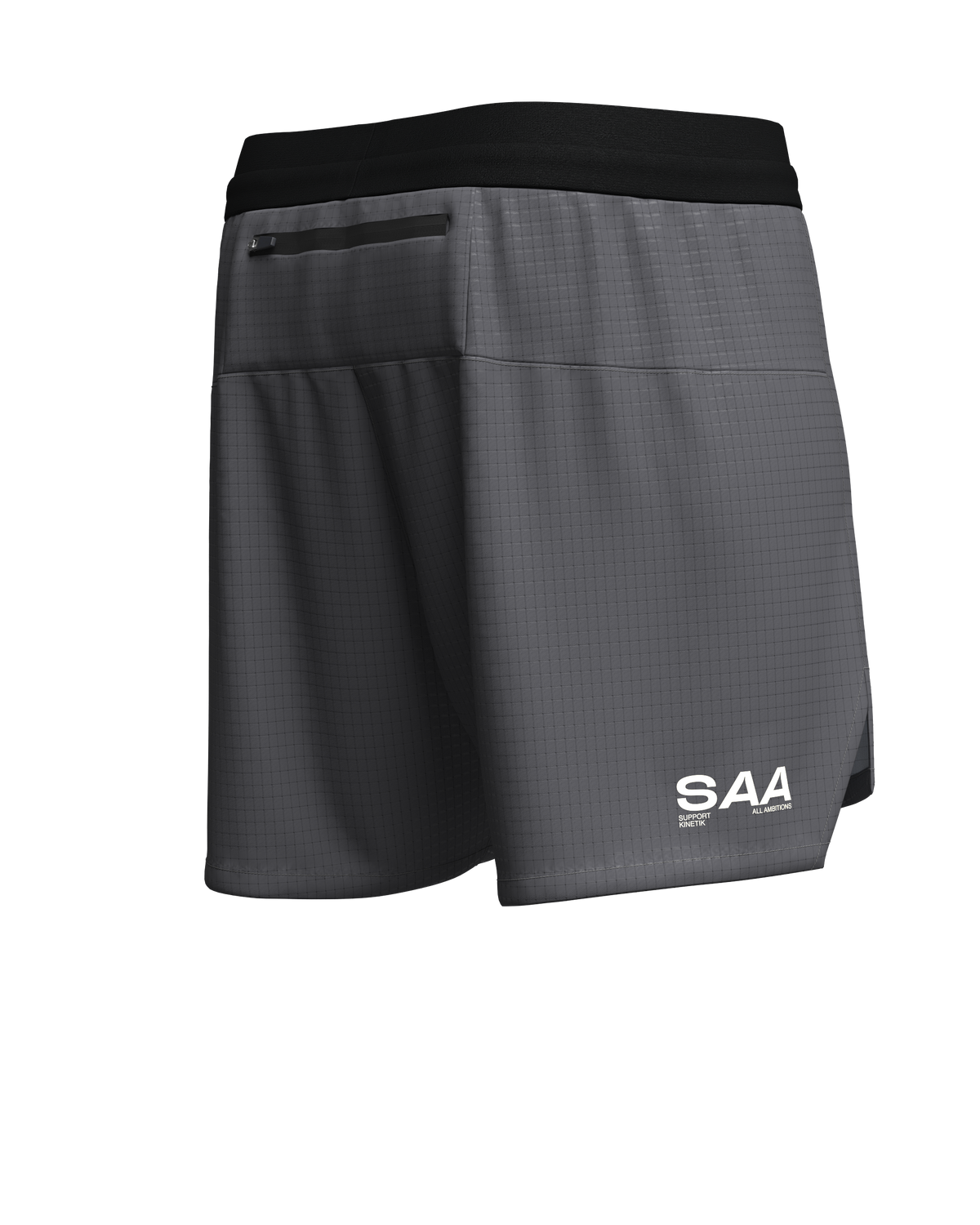 AEROK  MEN GREY - Trail Running Shorts - 6 - kinetik