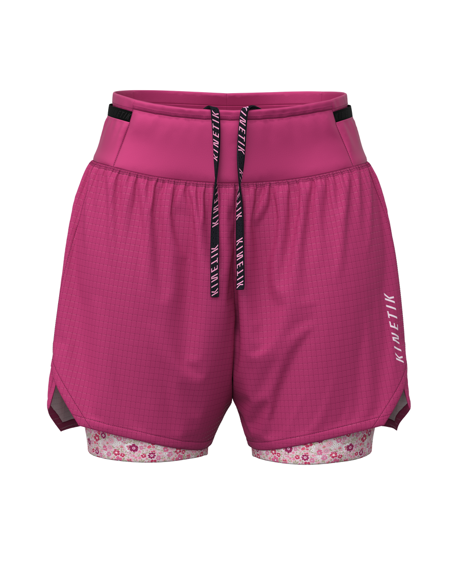 AEROK ULTRA TRAIL FLORAL MELLOW ROSE - Shorts trail-running - 3 - kinetik-adrenalink