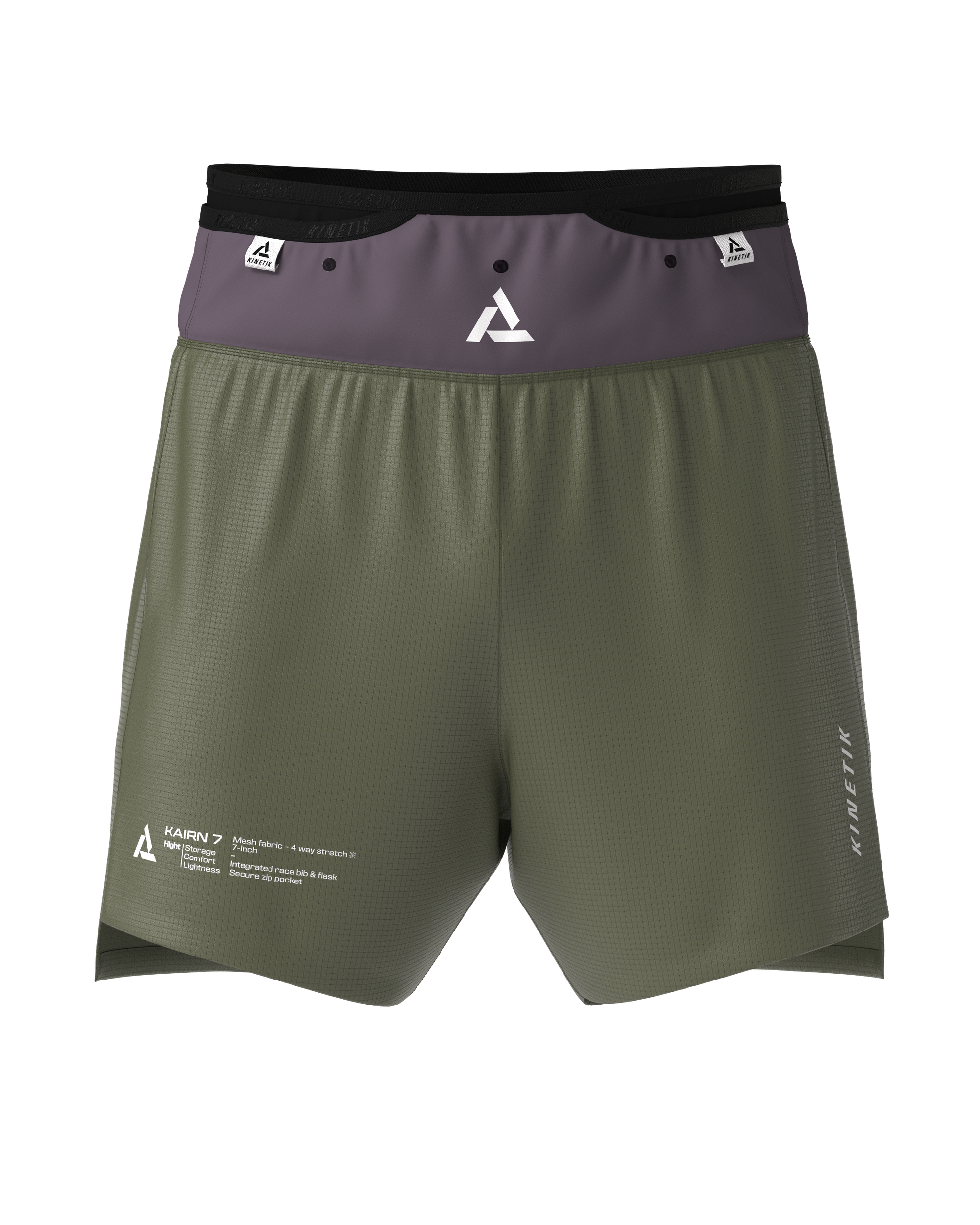 KAIRN 7 ALOE - Trail Running Shorts - 3 - kinetik