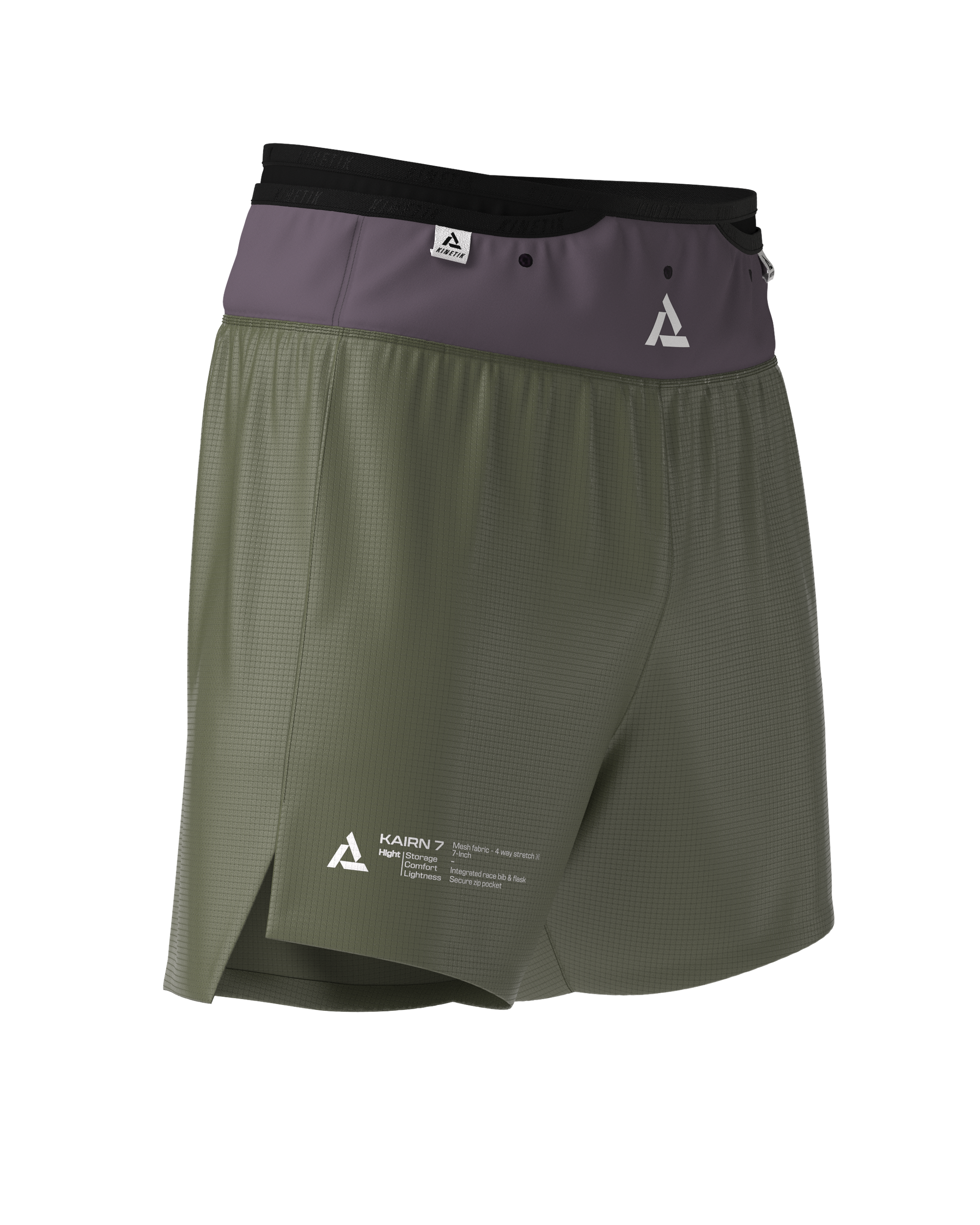 KAIRN 7 ALOE - Trail Running Shorts - 4 - kinetik