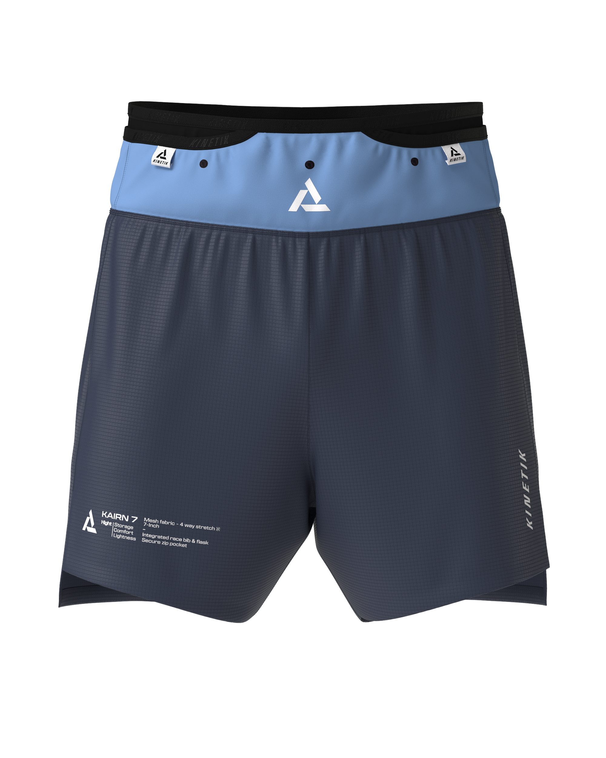 KAIRN 7 NAVAL - Trail Running Shorts - 3 - kinetik