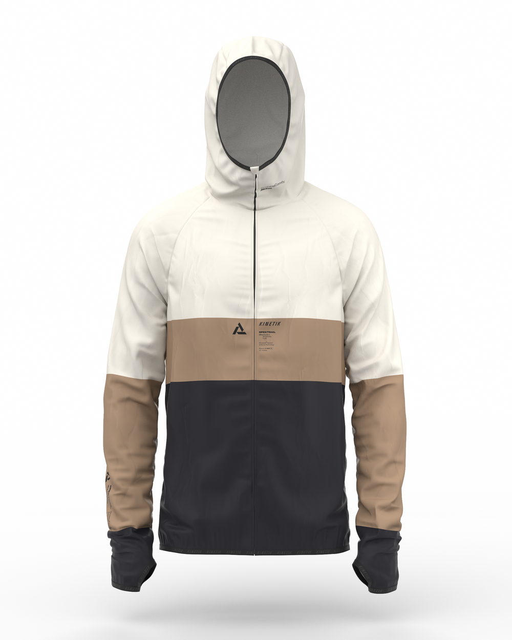 JACKET MEN SPEKTRAIL MACADAMIA - Vestes trail-running - 1 - kinetik-adrenalink