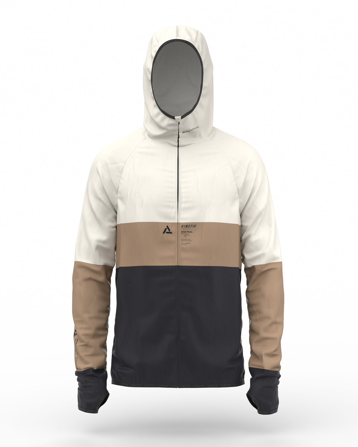 JACKET MEN SPEKTRAIL MACADAMIA - Vestes trail-running - 1 - kinetik-adrenalink