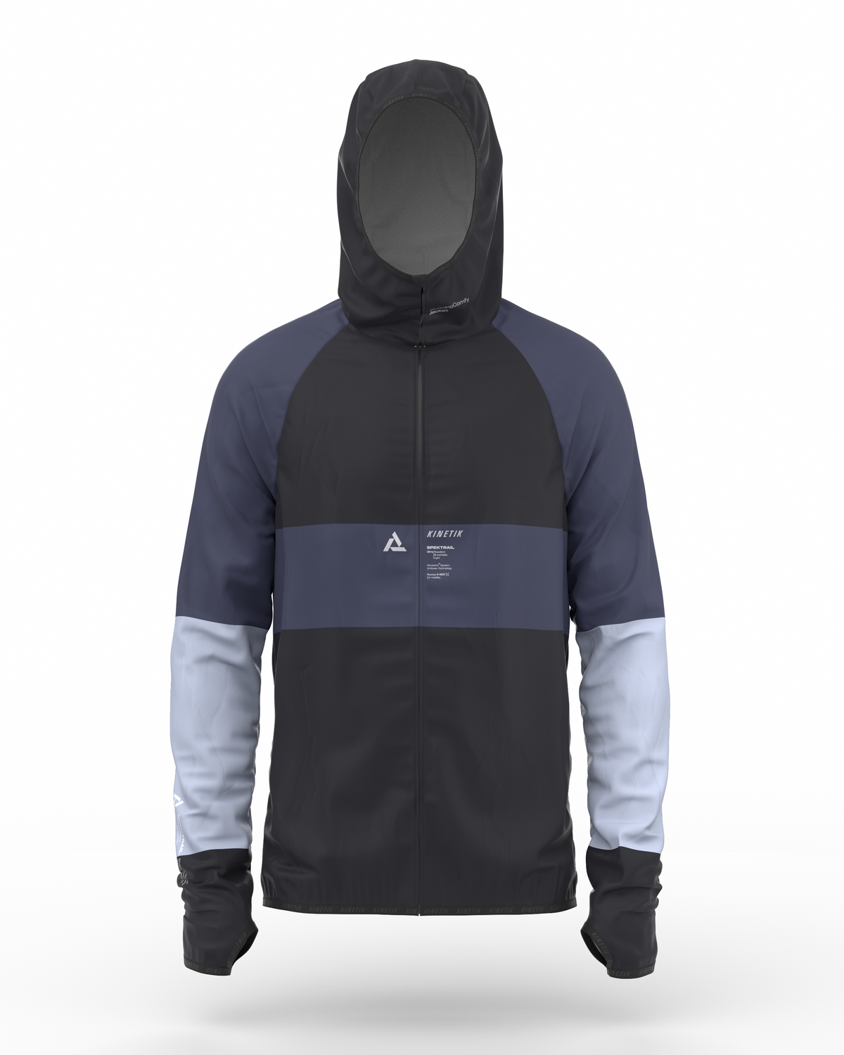 JACKET MEN SPEKTRAIL PIRATE BLACK - Vestes trail-running - 1 - kinetik-adrenalink