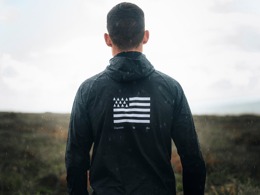 JACKET MEN SPEKTRAIL RDK BZH FLAG BLACK - Vestes trail-running - 2 - kinetik-adrenalink