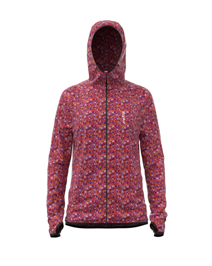 JACKET WOMEN SPEKTRAIL FLORAL CHERRY - Vestes trail-running - 1 - kinetik-adrenalink
