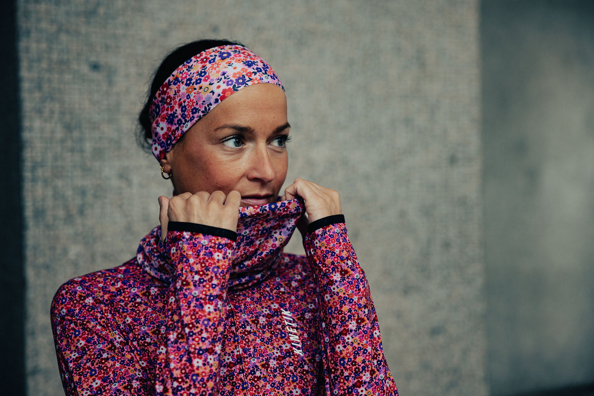 JACKET WOMEN SPEKTRAIL FLORAL CHERRY - Vestes trail-running - 2 - kinetik-adrenalink