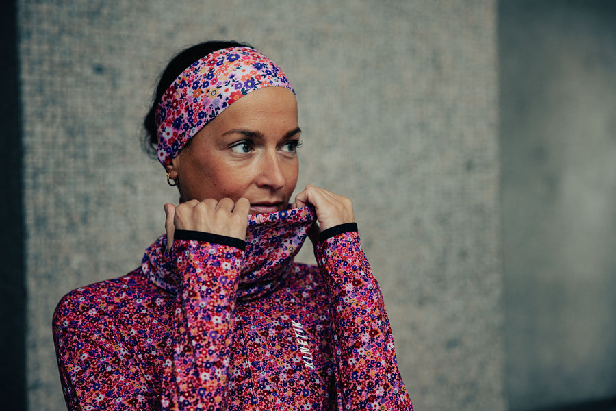 JACKET WOMEN SPEKTRAIL FLORAL CHERRY - Vestes trail-running - 2 - kinetik-adrenalink