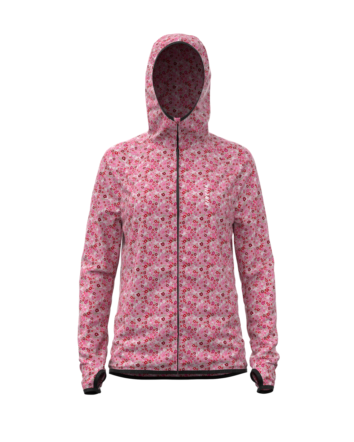 JACKET WOMEN SPEKTRAIL FLORAL MELLOW ROSE - Vestes trail-running - 1 - kinetik-adrenalink