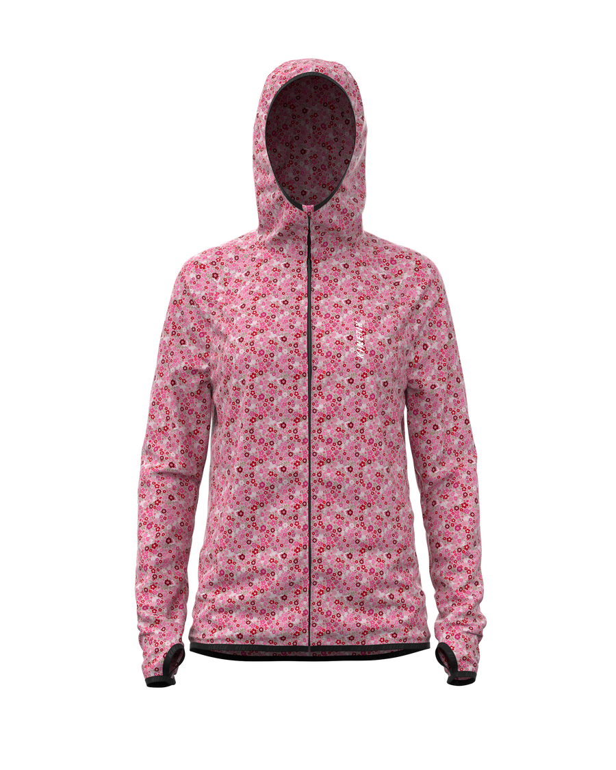 JACKET WOMEN SPEKTRAIL FLORAL MELLOW ROSE - Vestes trail-running - 1 - kinetik-adrenalink
