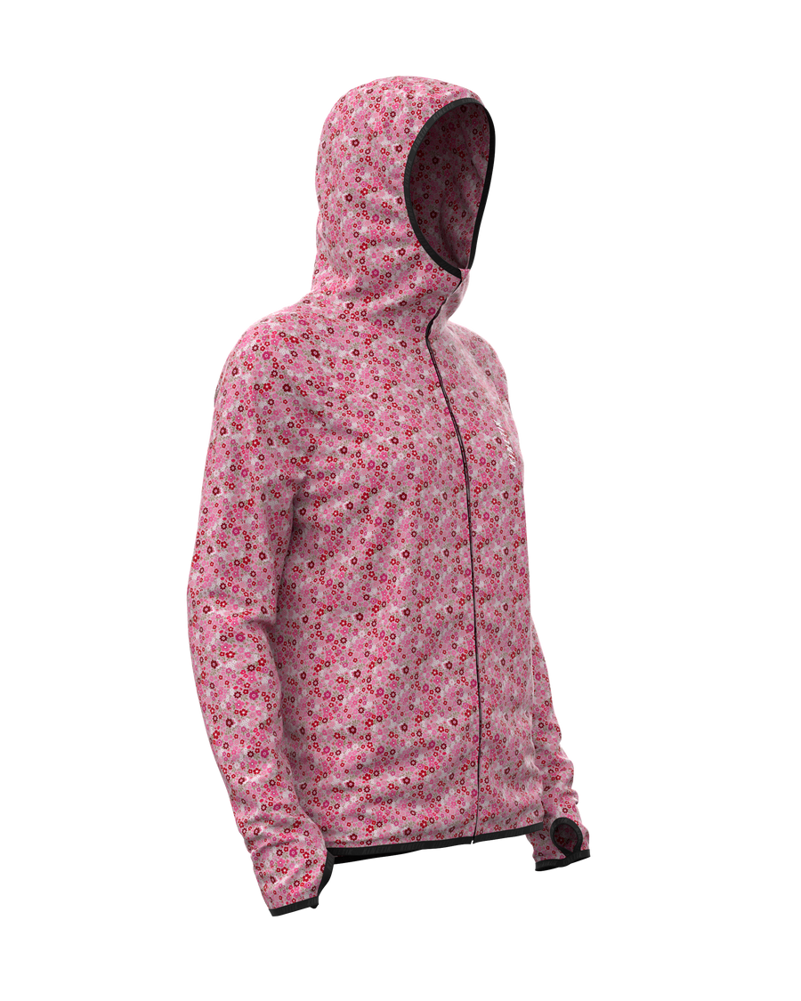JACKET WOMEN SPEKTRAIL FLORAL MELLOW ROSE - Vestes trail-running - 3 - kinetik-adrenalink