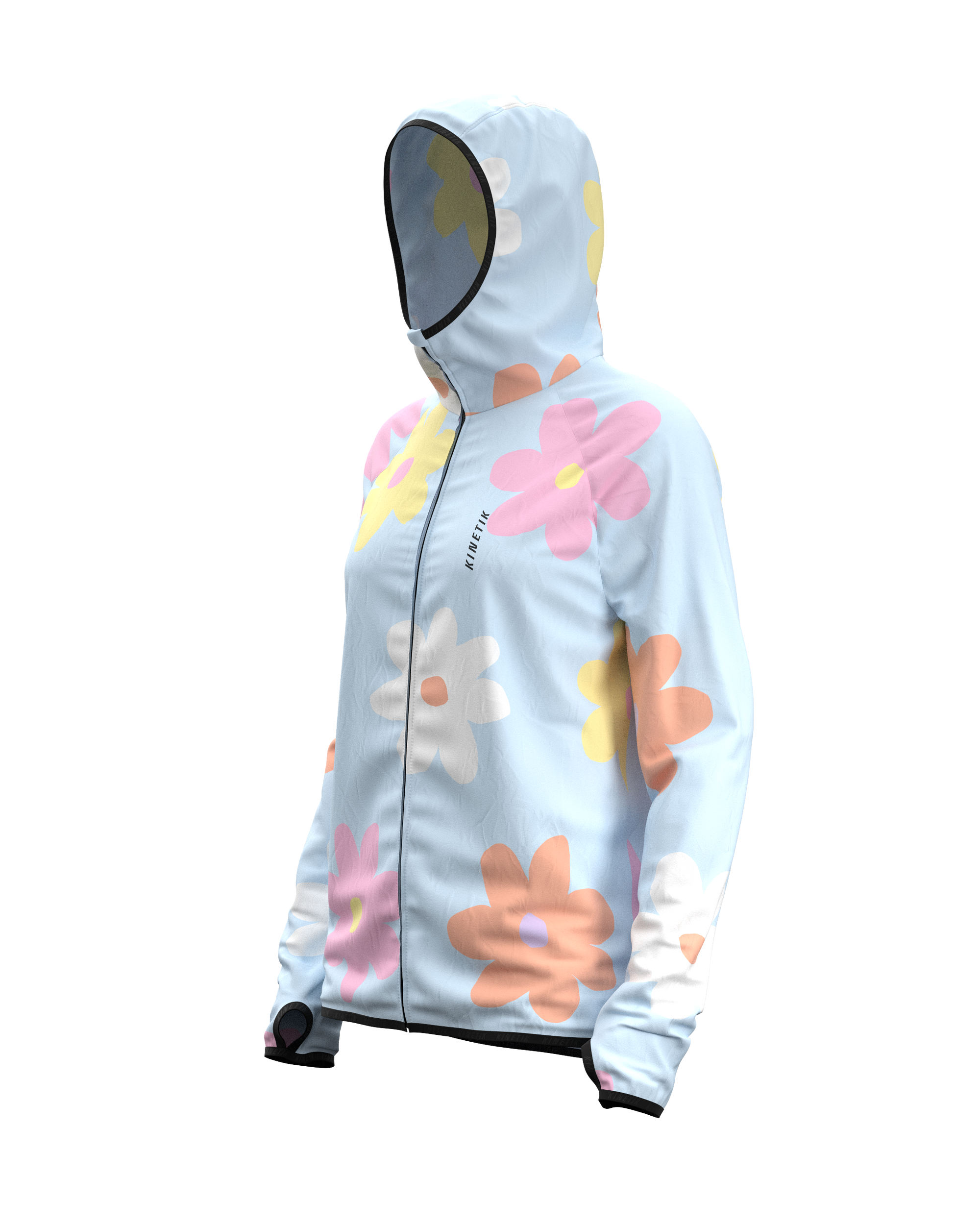 JACKET WOMEN SPEKTRAIL FLORE POWDER BLUE - Vestes trail-running - 8 - kinetik-adrenalink
