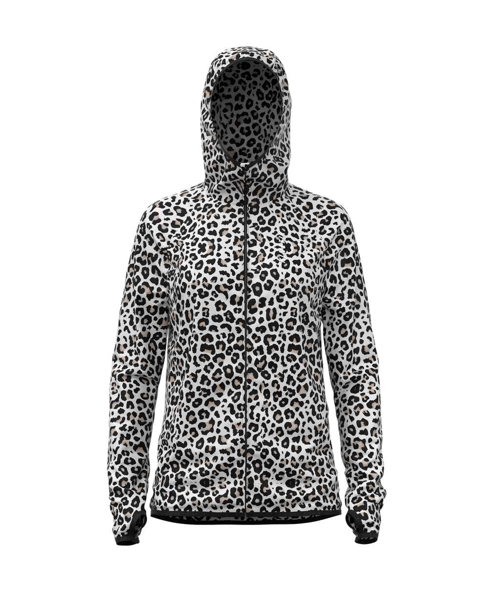 JACKET WOMEN SPEKTRAIL LEOPARD SNOW - Vestes trail-running - 1 - kinetik-adrenalink
