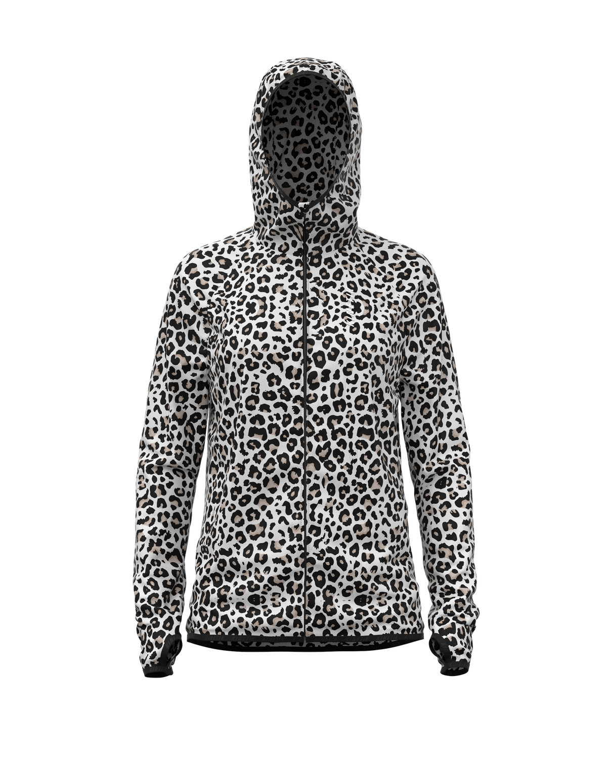 JACKET WOMEN SPEKTRAIL LEOPARD SNOW - Vestes trail-running - 1 - kinetik-adrenalink